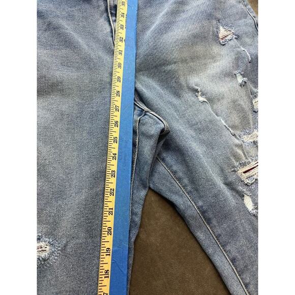 Lane Bryant‎ Straight Jeans Plus Size 20p Blue Stretch Distressed - Picture 4 of 8